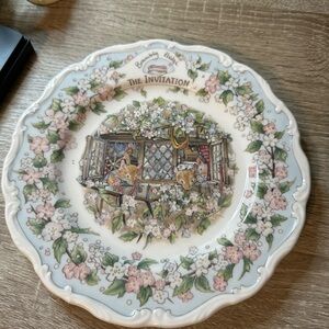 Royal Doulton Brambly Hedge THE INVITATION Plate Rare